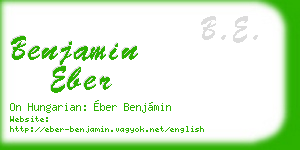 benjamin eber business card